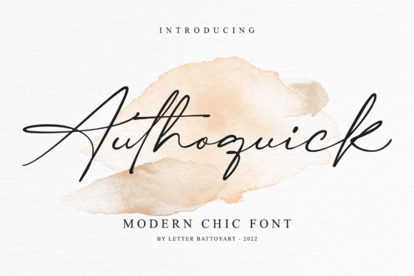 Authoquick: A Modern Script Font for Marketing Engagement