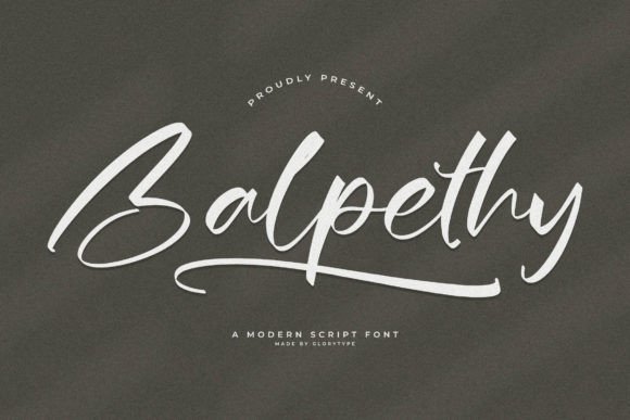 Balpethy: A Modern Script Font for Editorial Mood and Readability