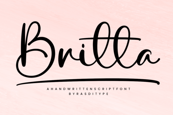 Britta: A Handwritten Font for Crafters and Creators