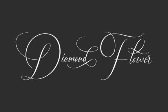 Diamond Flower: An Elegant Script Font for Crafted Products