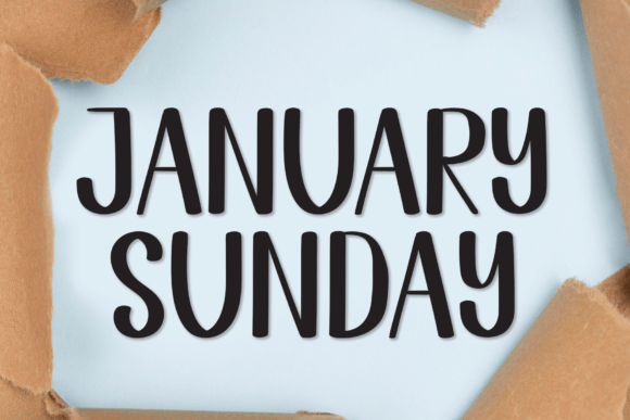 January Sunday: A Font for Crafting and Creating