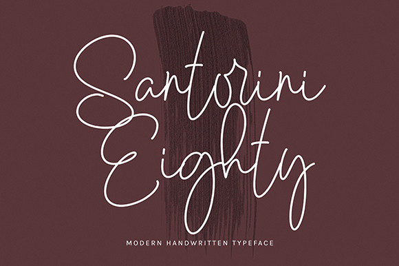Santorini Eighty: A Script Font for Elegant Digital Design