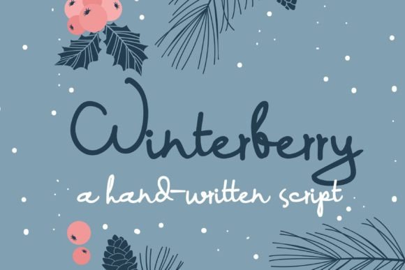 Winterberry: A Handwritten Script Font for Brand Elegance
